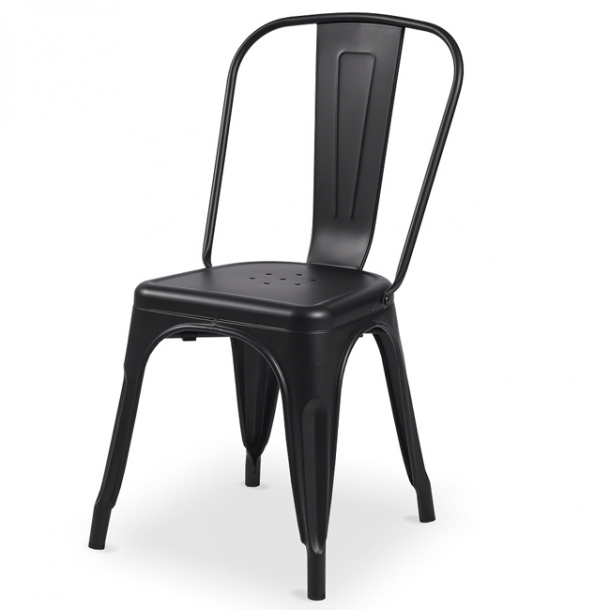 Windswept hensynsfuld sorg Cafe stol og stabelbar metal stol til restaurant. Leverandør af stole til  erhverv og cafe
